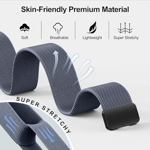 Image of Stretchy Magnetic Band for Samsung Galaxy Watch 9 8 40mm 44mm /Classic 46mm | Elastic Fabric, Nylon Sport Strap Replacement Wristbands No Gap for Samsung Galaxy Watch 8 9 Band 40mm 44mm /8 Classic 46mm