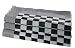 Produktbild TextilDepot24 6 Stück Abwaschtuch 65x65 cm 100% Baumwolle (schwarz-weiß kariert)