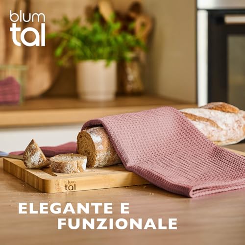 Blumtal strofinacci cucina cotone 50x70cm in set da 4 - stracci cucina 100% cotone - canovacci cucina cotone lavabili a 60°C - verde - immagine 6