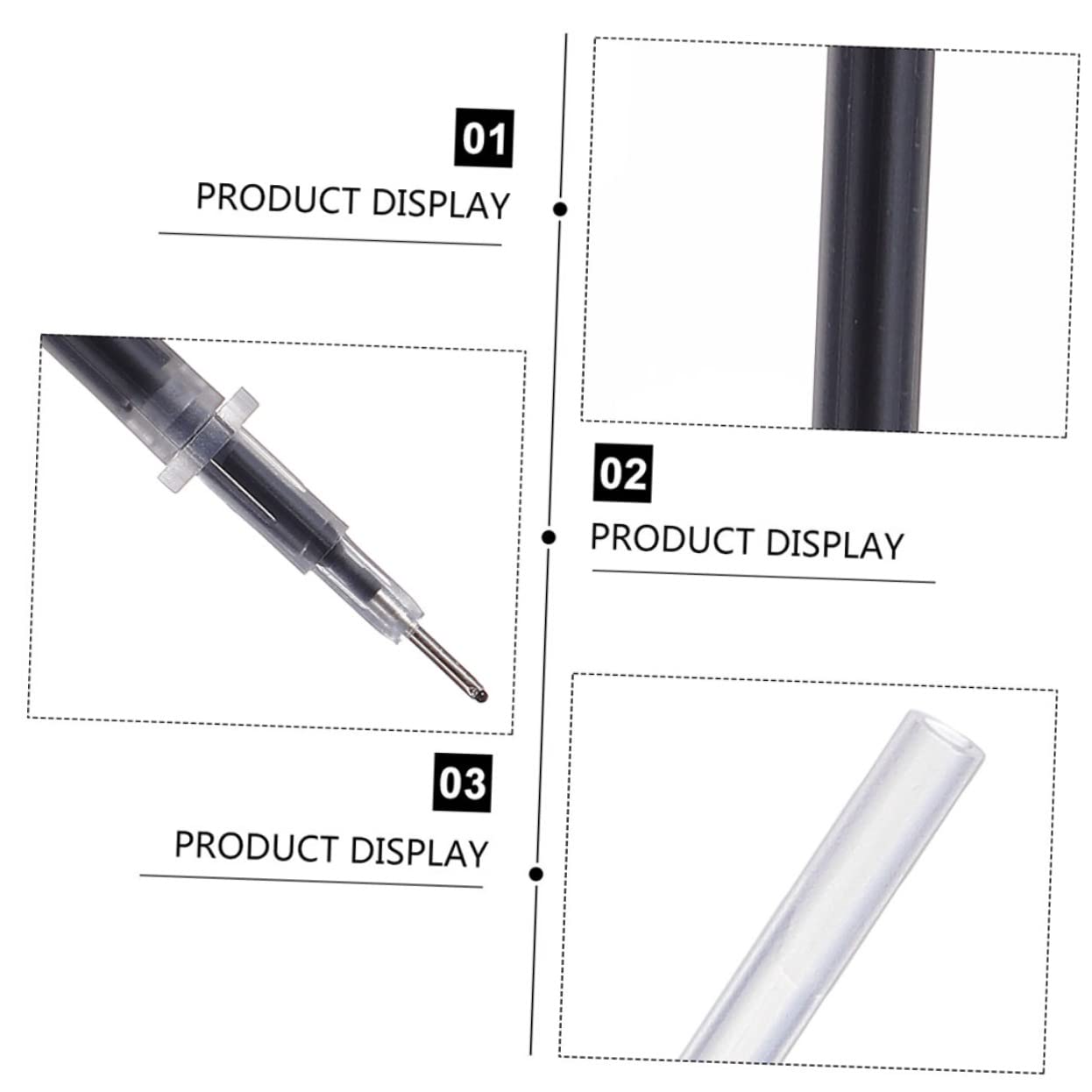 MAGICLULU 200 Recambios de Bolígrafo de Gel Negro 0,5mm Tinta de Flujo Libre y Tecnología de Alta Performance para Papelería Escolar y Uso Diario