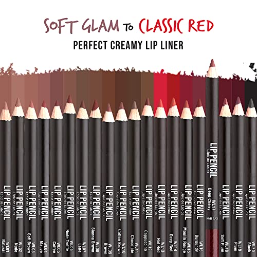 Kiss New York Professional Slim Lip Pencil, Creamy Soft Lip Liner, Smooth Long-Lasting Rich Lip Color, Natural Lip Makeup, Water-Resistant Lip Crayon (Deep Cherry) #TOP5