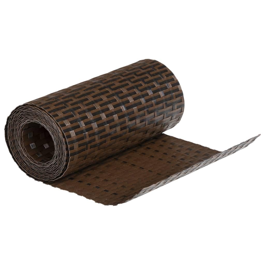 Tidyard Paravents de Balcon 10pièce Marron et Noir 255x19cm résine tressé, Pare-Vue Brise Écran d'intimité de Jardin, Brise-Vue pour Balcon, Extérieur, Terrasse