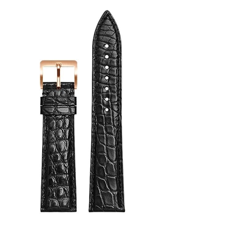 Bracelet montre Hamilton Maestro en cuir véritable noir 20mm élégance