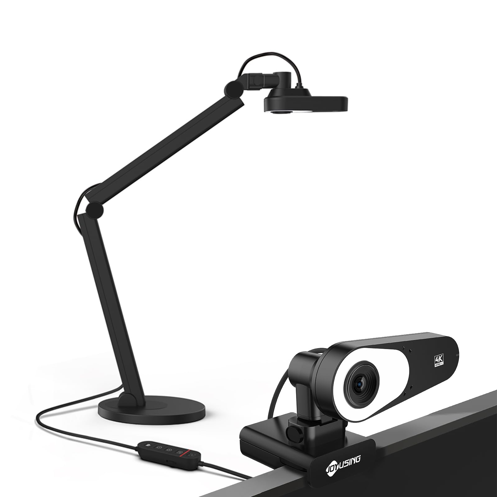 JOYUSING Videocamera per documenti 4K Ultra HD con pulsanti fisici - Webcam USB per insegnanti, demo dal vivo e insegnamento remoto, conferenze web, compatibile con Windows/Mac