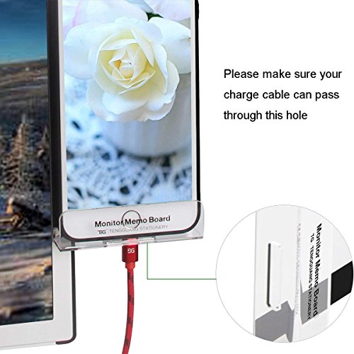 Quadow-Monitor-Message-BoardComputer-Monitors-Side-PanelNotes-Memo-Board-Message-for-Monitors1Set-Left-Right-with-Phone-Holder