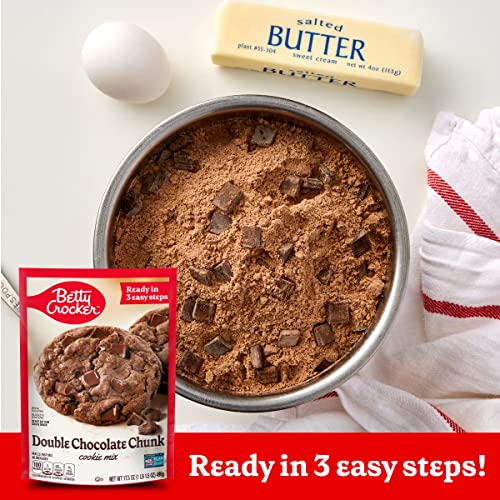 Image of Betty Crocker Double Chocolate Chunk Cookie Mix, 17.5 oz. (Pack of 12)