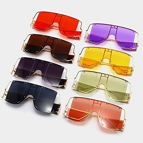 Image of COTIA /Fashion Square Sunglasses Women New Oversized Mirror Men Shades Glasses Luxury Brand Metal Rivet Fashion Female Eyewear