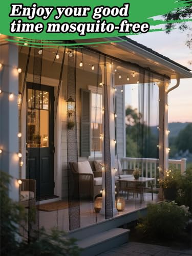 Image of 40x10ft Ultra-fine Mesh Mosquito Net, Patio Screen Netting, 1Pc Black