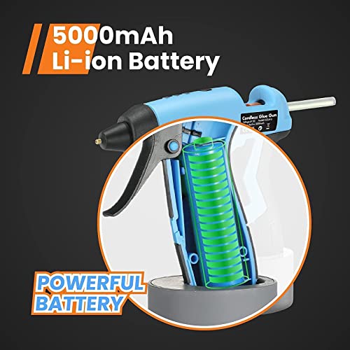 Gogonova Value Cordless Set, Gogonova 15S Fast Preheating 5Ah Built-In Battery Cordless Hot Glue Gun thumb #2