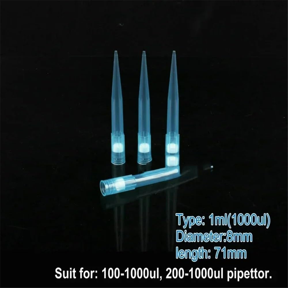 Cristalería de Laboratorio Puntas de pipeta de plástico de laboratorio con arena, 10 ul-10 ml, for dispensadores, micropipetas y pipetas.(200ul-L 1000pcs)