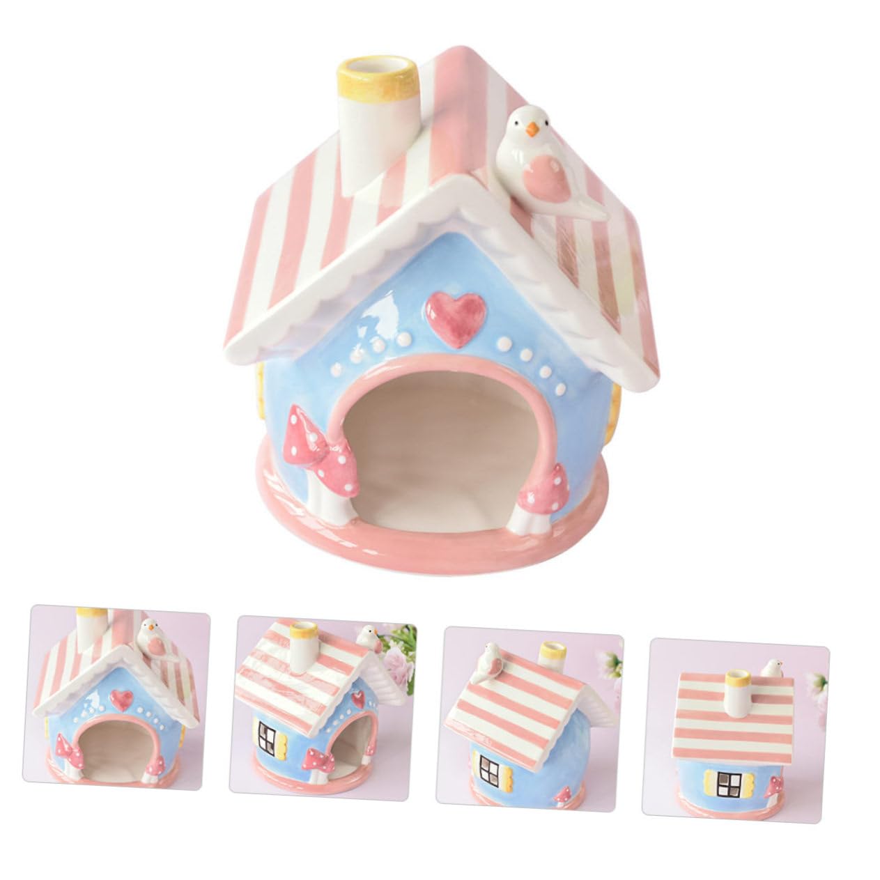 Keramik Hamsterhaus in Rosa, Kleines Haustierbett für Hamster