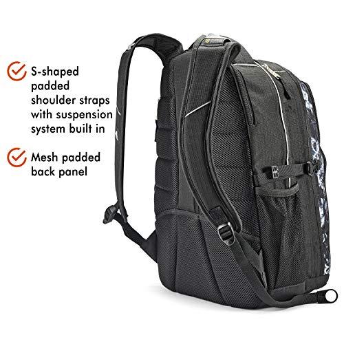 Image of High Sierra Swerve Laptop Backpack, Black Steam /Black, One Size