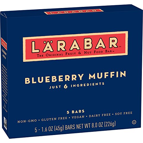 Larabar Gluten Free Bar, Blueberry Muffin, 1.6 oz Bars (5 Count), Whole Food Gluten Free Bars, Dairy Free Snacks