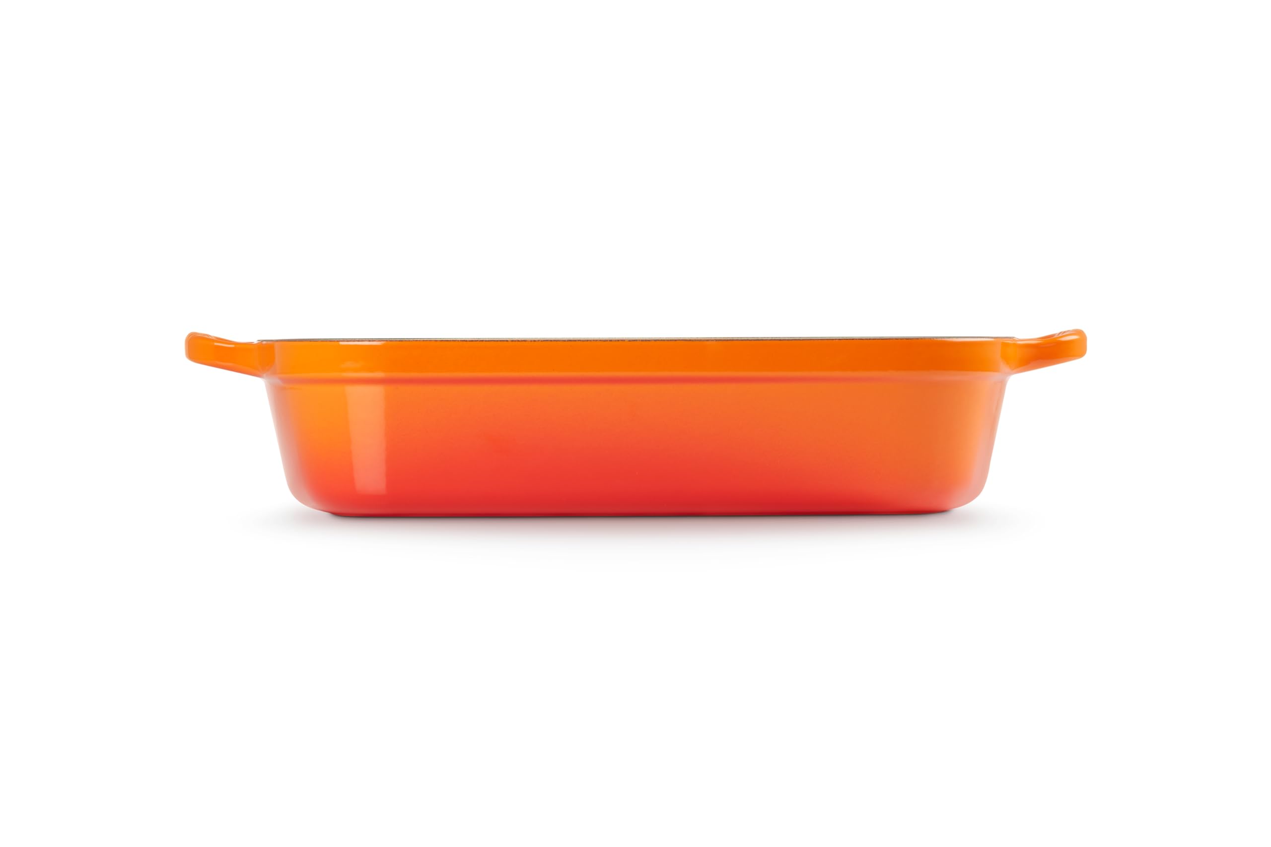 Le Creuset Signature Gusseisen-Bratreine, 33 cm, Rechteckig, Für alle Herdarten und Induktion geeignet, Volumen: 4,9 l, 3,85 kg, Ofenrot, 20184330902422