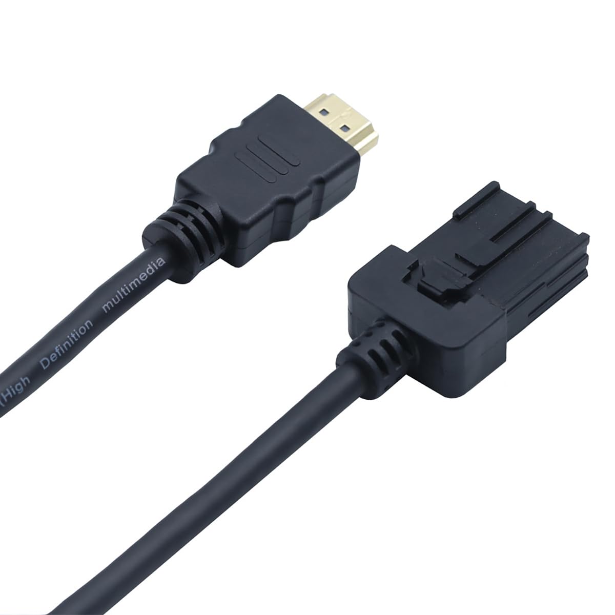 Cavo audio video ad alta definizione tipo E maschio a AM maschio per auto, compatibile con HDMI 2.0, connettore multimediale digitale ad alta velocità anti-vibrazione, supporta 4K Ultra HD (5M)