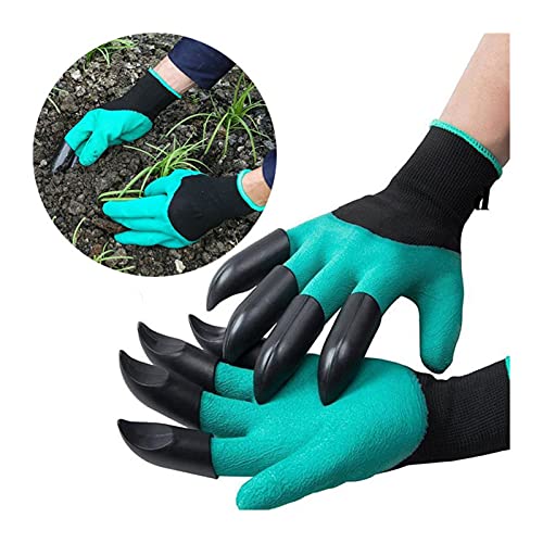 CHENGHAN 2 Paar Gartenhandschuhe mit Krallen Kunststoff Garten Gummihandschuhe Gartenarbeit Gräben Pflanzung dauerhafter… – Bild 3