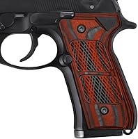 Vista 9 de Guuun Empuñadura de madera para Beretta 92/96 de tamaño completo 92FS Grips, panel de mango de pistola compuesto de madera