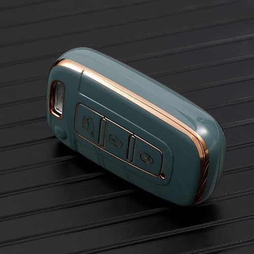Miniatura 5 de ontto Funda para llave de coche con llavero compatible con Hyundai llavero duradero para Elantra GT Genesis Genesis Coupe Sonata Veloster Gris