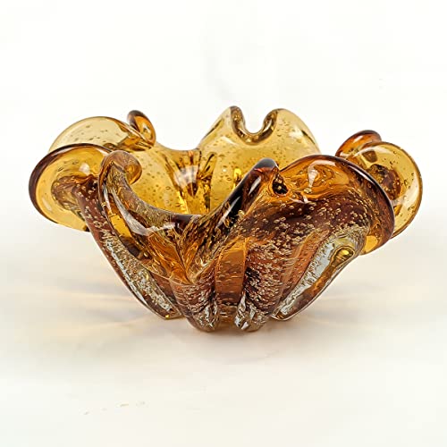 Centro de Mesa de Jantar vaso Murano grande decoração Sala e diversos ambiantes (Ambar)