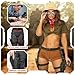 Black Widow Costume Accessories, Lara C. Holster Belt Outfit,Rider Leg Holster Strap, Tomb Swat Cop Accessories For Women