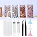 MingQiEven 8 Pack Snow Globe Tumbler DIY Kit - Includes Plastic Squeeze Bottle, Small Funnel, Tweezers, and Bent Syringe for Creative Cup Making