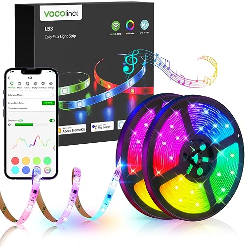 VOCOlinc HomeKit LED Streifen, 2 * 5m Segmentierte...