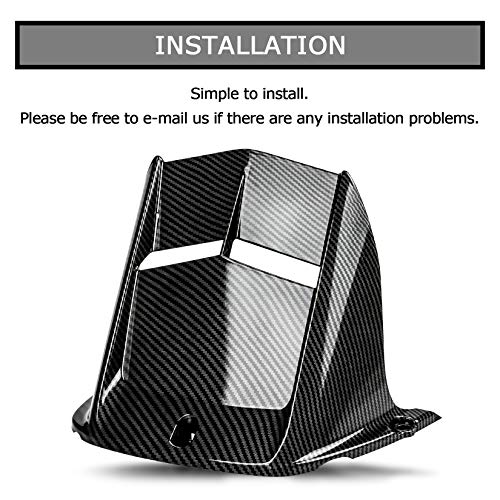 Image of Motorcycle Rear Mudguard - Mudguard Tire Hugger Dashboard Dirtboard Catch Bumper Frame Water Shield Splash Dirt Mud Guard Apron Flares Cover Trim for YZF R6 600 2006-2024, Carbon Fiber Color | motorcycle splash guard rear wheel fender replacement, short version, premium abs plastic