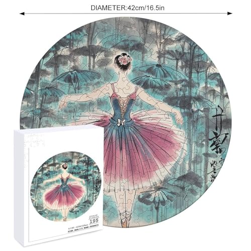 Puzzle de Madera Personalizado Clásico Ballet Elegante Bailarina, 195 Piezas miniatura 2
