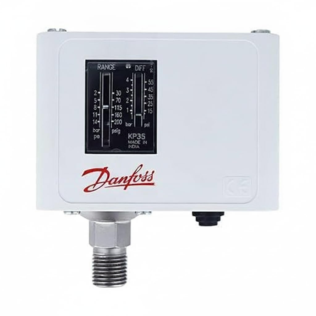 Danfoss KP-35 Pressure Switch, R:-0.2 to 7.5 BAR, D:0.7 to 4 BAR, IP 30 for Water Pump | Auto Manual Liquid Pressure Switch-picture-30
