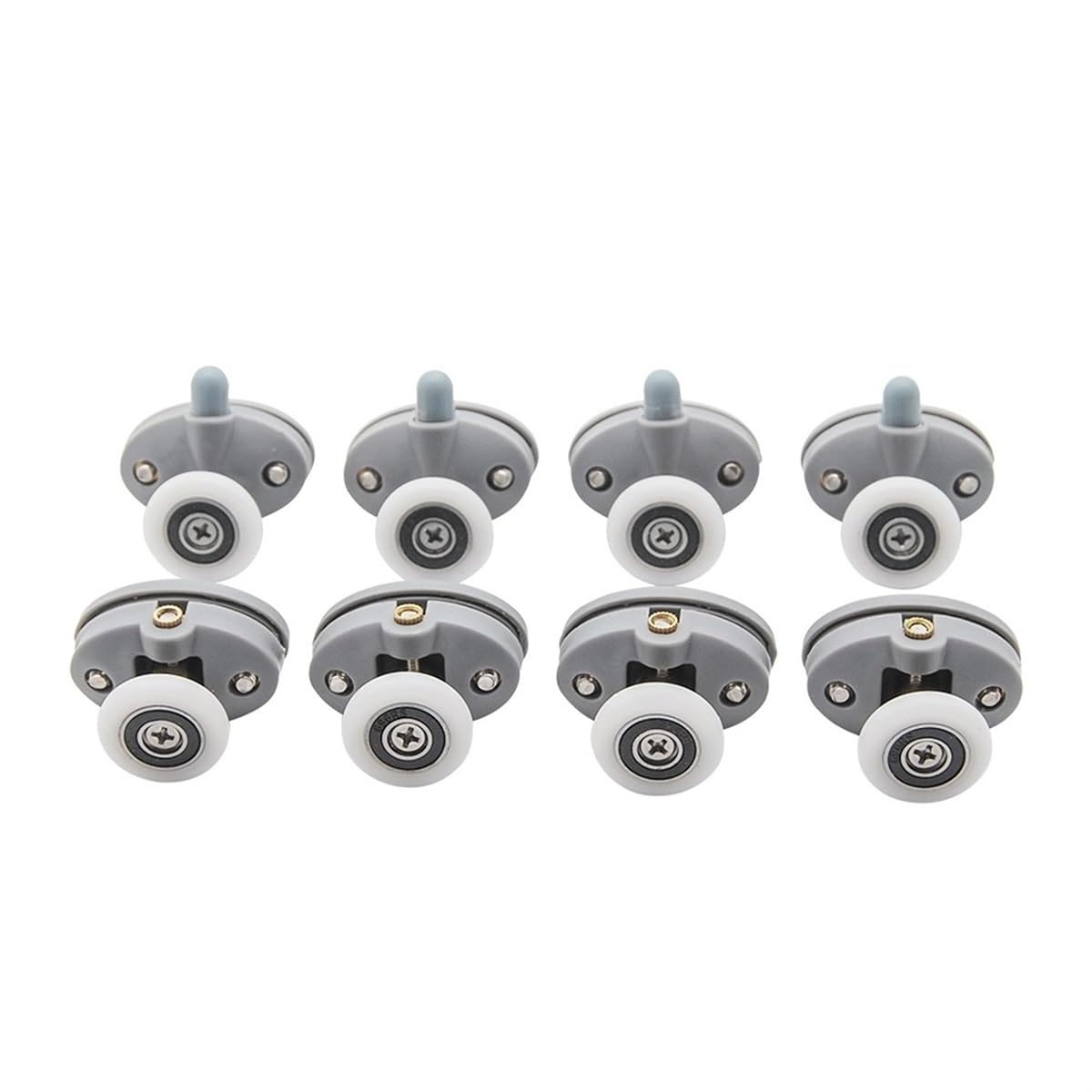 ASZHQUXIUAS Shower Door Rollers, Bearing Door Roller, ABS Plastic Pulley, Shower Caster, Bathroom Door Hardware(8pcs,25mm)