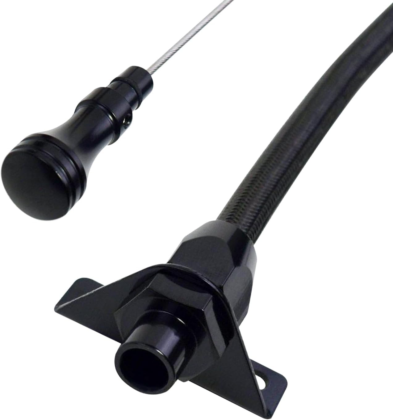 - HAHAHA 700R4 4L60E 4L80E Trans Flexable Stainless Braided Hose Dipstick Compatible with GM,Chevy Black