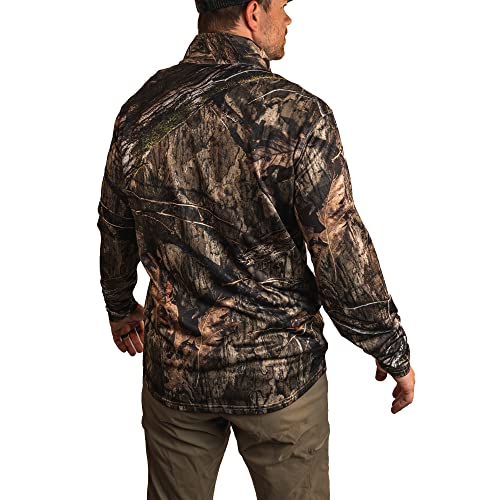 HOT SHOT Men’s Camo Zip Performance Shirt, Midweight Durable Quarter Zip Pullover, Warm Hunting Clothes for Fishing, Camping3