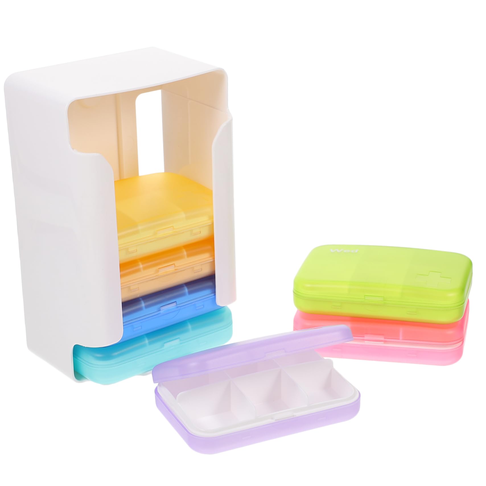 Gatuida 1ensemble Organisateur De De Voyage Pilulier Hebdomadaire Portable Compartiments Boîte De Rangement Pratique Pour Voyage Idéale Pour Et Vitamines Dimensions