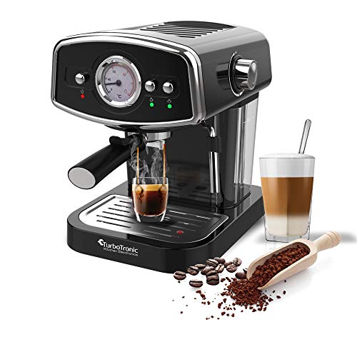19 Bar Retro, Siebträgermaschine für Kaffee & Espresso, Milchaufschäumer, Espressomaschine, Kaffeemaschine, Cappuccino… – Bild 3