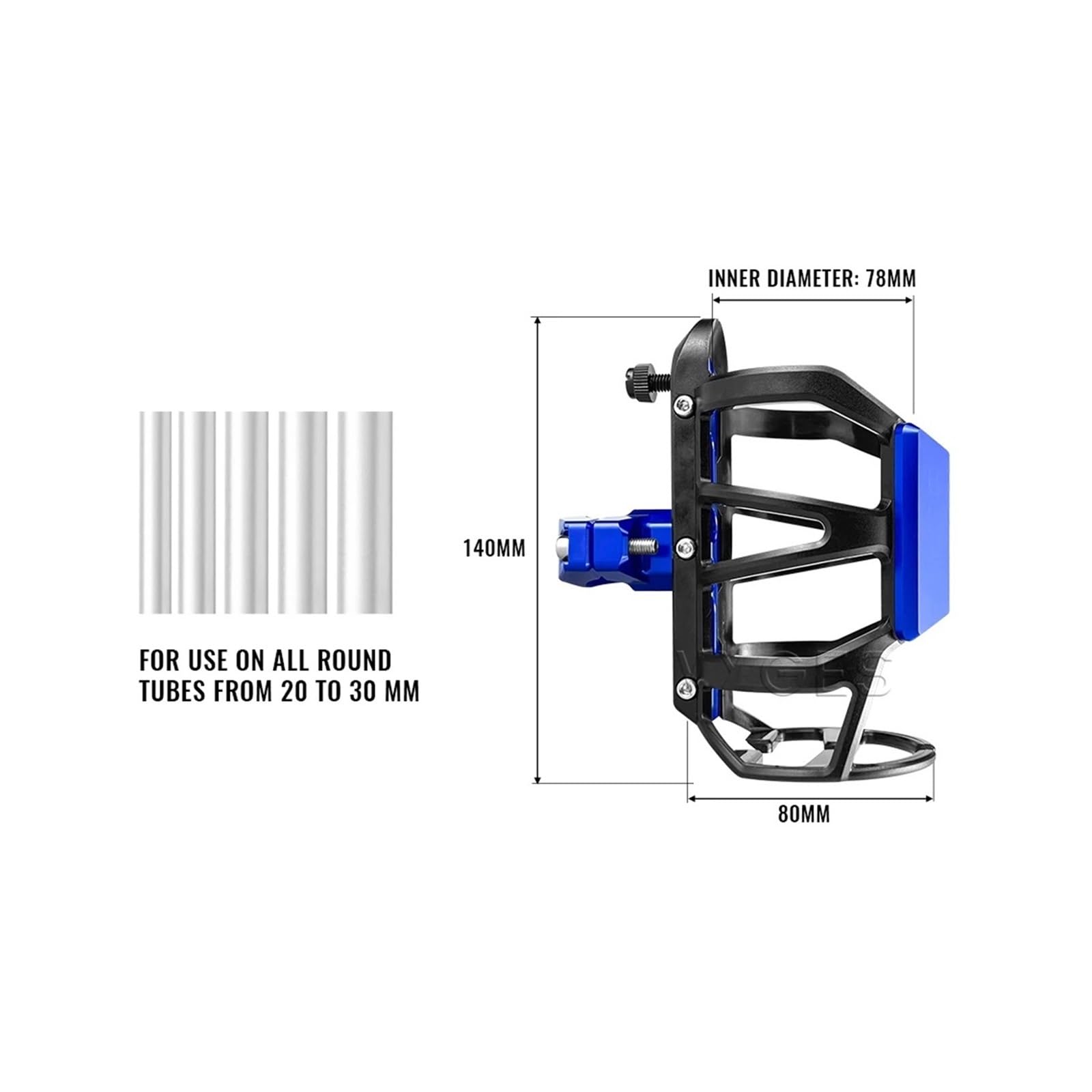 Porte-Bouteille de Boisson pour Moto pour BM@&W R 1250 R1250R R1200R RS R1250RS R1200RS Porte-bidon Moto(Titanium-R1250RS)