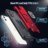 DASFOND Designed for iPhone 11 Case, Military Grade Shockproof Protective Phone Case Cover with Enhanced Metal Ring Kickstand [Support Magnet Mount] for iPhone 11 6.1 inch, Red - Image 5