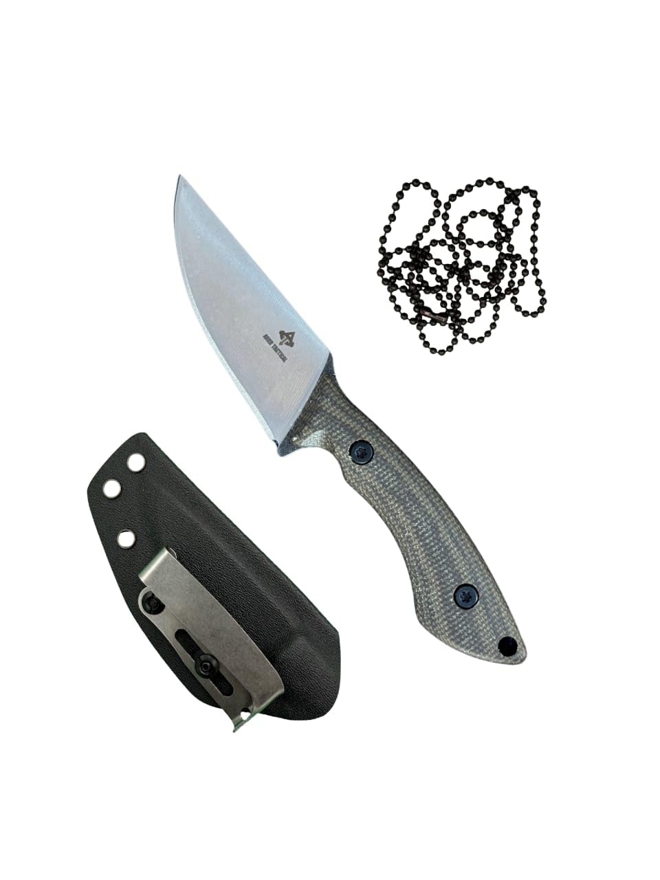 Fixed Blade, 3D Micarta Scales, EDC With Kydex Sheath, Ideal for Skinning, Survival, Camping, Hunting & Outdoors, Tactical Full Tang Knife (B_013)