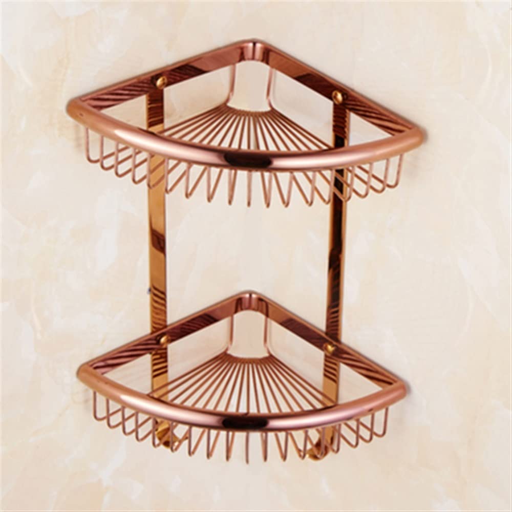Corner Shower Caddy Luxury Crystal Brass Gold Bathroom Shelves Shampoo Holder Corner Bath Basket Bathroom Accessories Bath Hardware