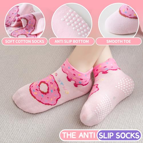 Baby Girls Boys Toddlers Kids Grips Socks 12 Pairs Non Slip Anti Skid Ankle No Show Funny Cotton Socks with Grippers3