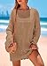 PRETTYGARDEN Women's 2025 Swimsuit Cover Ups Crochet Knit Bathing Suit Swimwear Summer Dresses Fashion Beach Vacation Clothes (Khaki,X-Large)