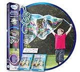 WOWMAZING Seifenblasen Groß Set - Raum - Inkl. Stab & 2 Nachfüllpacks & 8 Leuchten im Dunkeln...