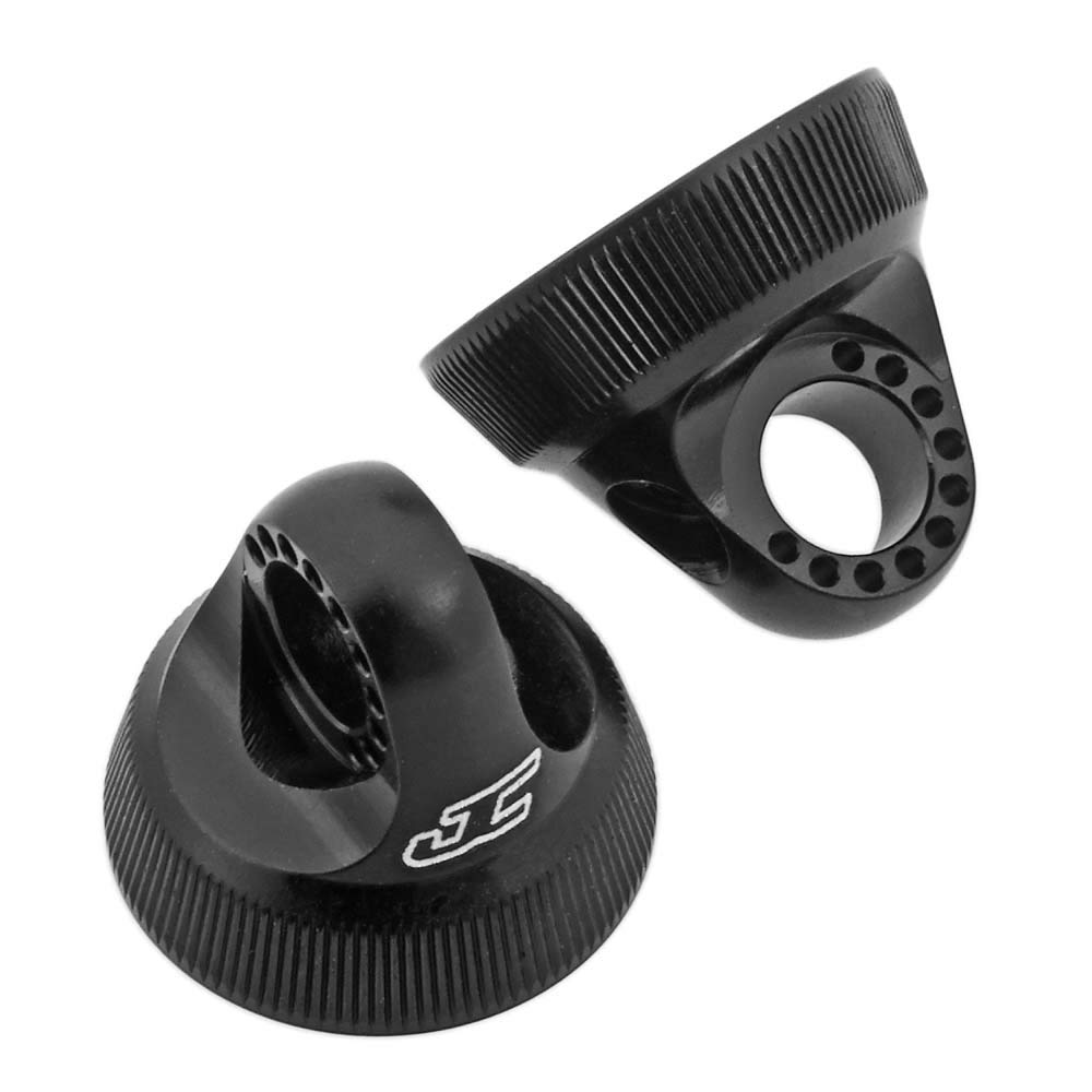 J Concepts 24902 Fin, 12Mm V2 Shock Cap, Black (2Pc.) Fits Team Associated 12Mm V2 Shocks