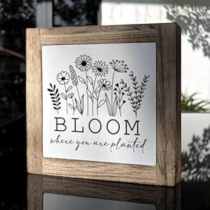 Spring Decor, Wooden Box Signs for Home Decor, Bloom Wood Hanging Sign, Wall Decor Art, Inspirational Wood Sign, Home Decoration, Rustic Wall Decor, Farmhouse Wood Hanging Plaque for Home Spring Decor Wooden Box Signs for Home Decor Bloom Wood Hanging Sign Wall Decor Art Inspirational Wood Sign Home Decoration Rustic Wall Decor Farmhouse Wood Hanging Plaque for Home