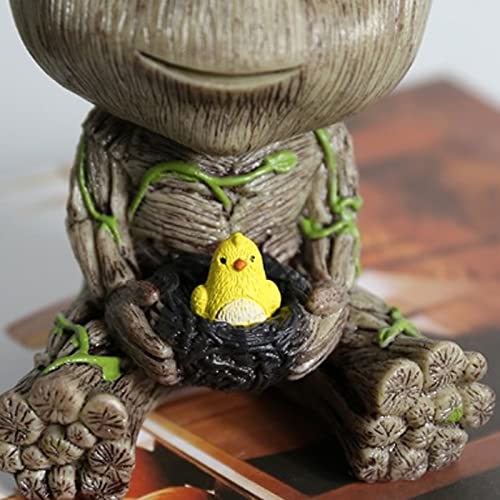 Nerissa Aquarium Air Bubbler Decorations Fish Tank Air Bubbler Resin Groot Crafts with Air Bubbler Stone for Aquarium Fish Tank Decor - Image 7