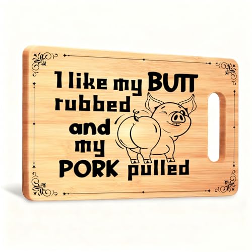 Koesus Pig Meme Bamboo Cutting Board for Grill & Kitchen