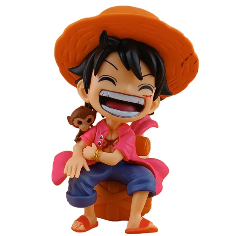 Blue Aura Monkey D Luffy Action Figure Height-13cm |with Box | Multicolour Collectible PVC | Luffy Naughty with Monkey-image-18
