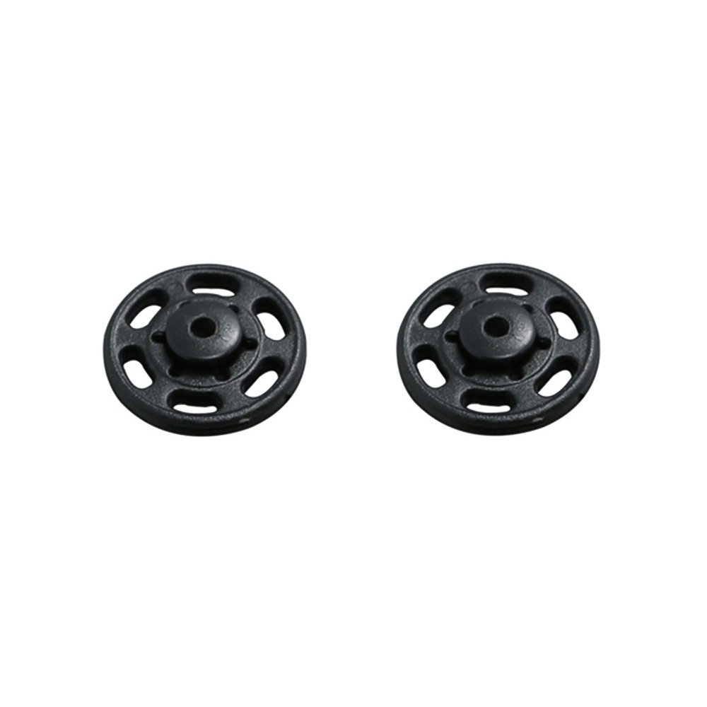 12 Sets Invisible Snap Buttons Clasps Fastener Press-Stud Resin Round Crafting Sewing Coats Buttons Black-18mm
