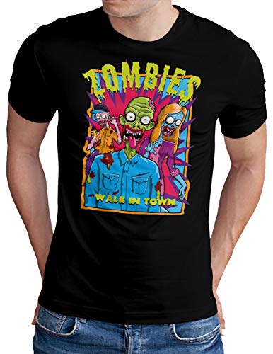 T-Shirt Walk in Town OM3 Bloody Horror Noir 5XL pour Style Geek Emo