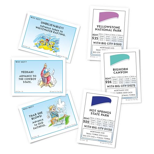 Wyoming-Opoly juego de mesa temático familiar 8+ jugadores miniatura 3
