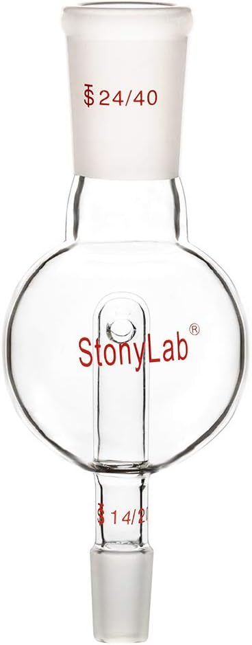 stonylab Rotary Evaporator Bump Trap 24/40 Outer Upper Joint, 14/20 Standard Taper Inner Lower Joint, 100 ml